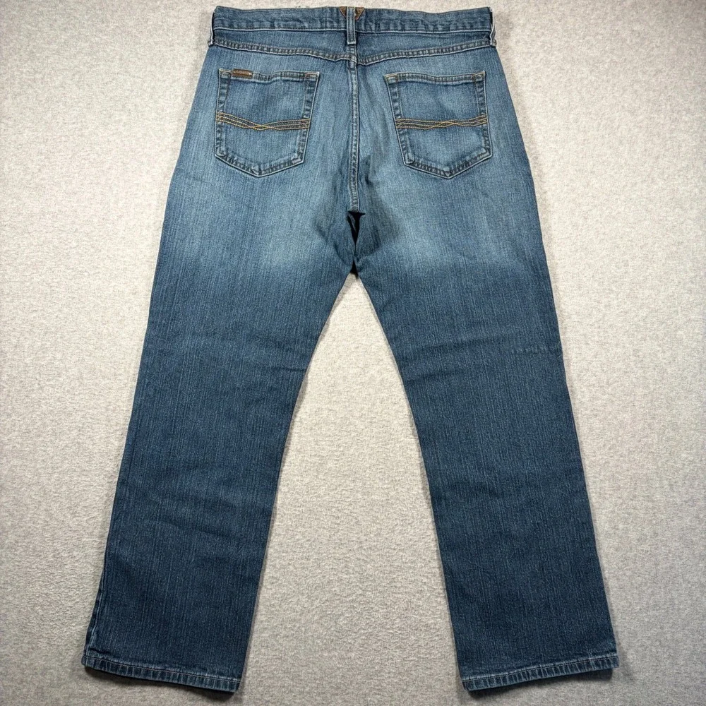 Ariat M5 Slim Straight Jeans Mens 35x30 (Fits 33x29) Blue Denim Western Workwear